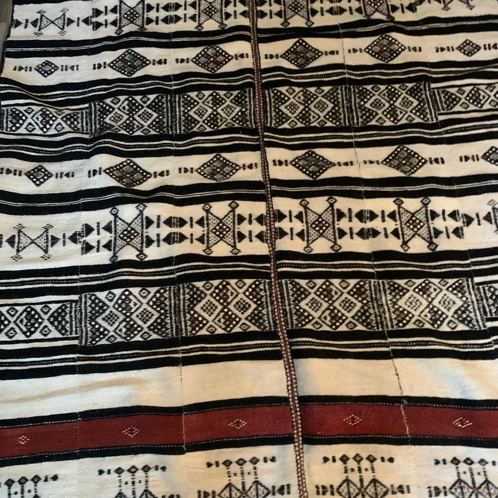 African Fulani Blanket Hand Made Fulani Wedding Blanket Tents Mali 4’x8’ Wool